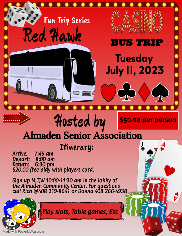 ec tours red hawk casino bus schedule